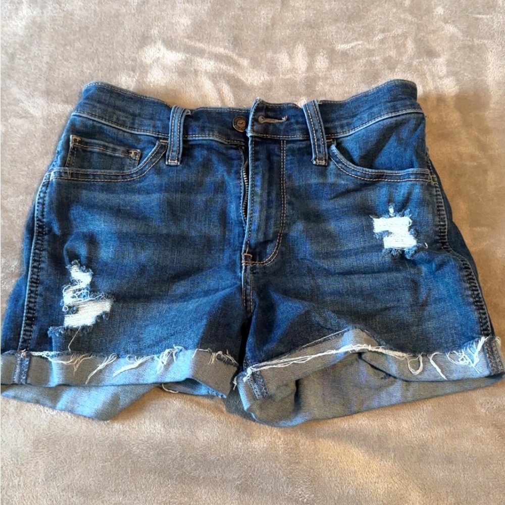 Blue High-Rise Hollister Shorts